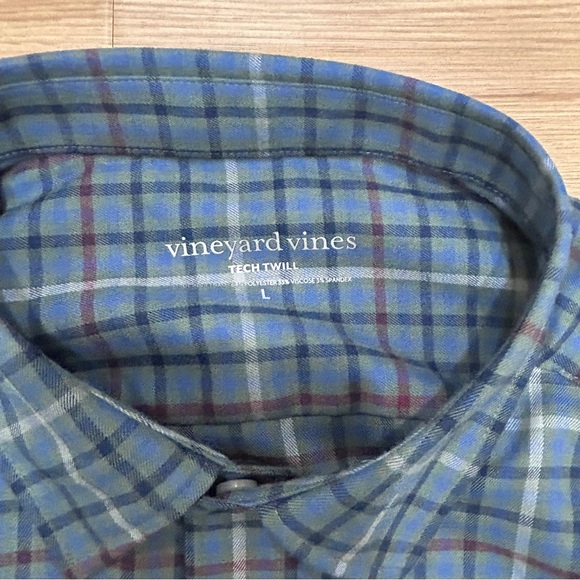 Vineyard Vines Blue Plaid Shirt - Picture 2 of 3